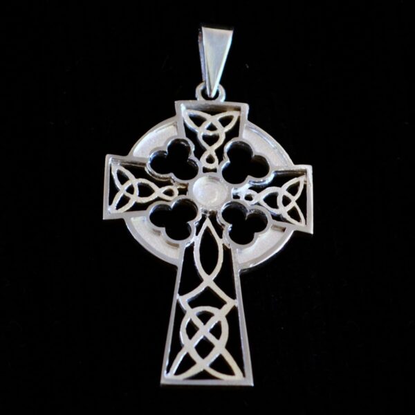 Handcrafted sterling silver Celtic Cross pendant by Alice Walker Goldsmith
