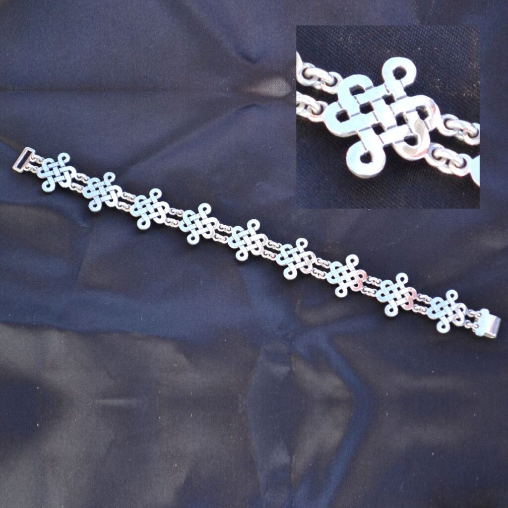 Handcrafted Endless Knot Bracelet in Sterling Silver by Alice Walker Goldsmith