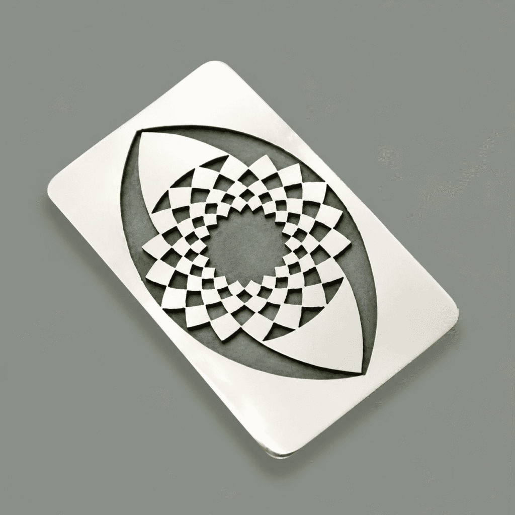 Handcrafted Crop Circle Pendant in Sterling Silver by Alice Walker