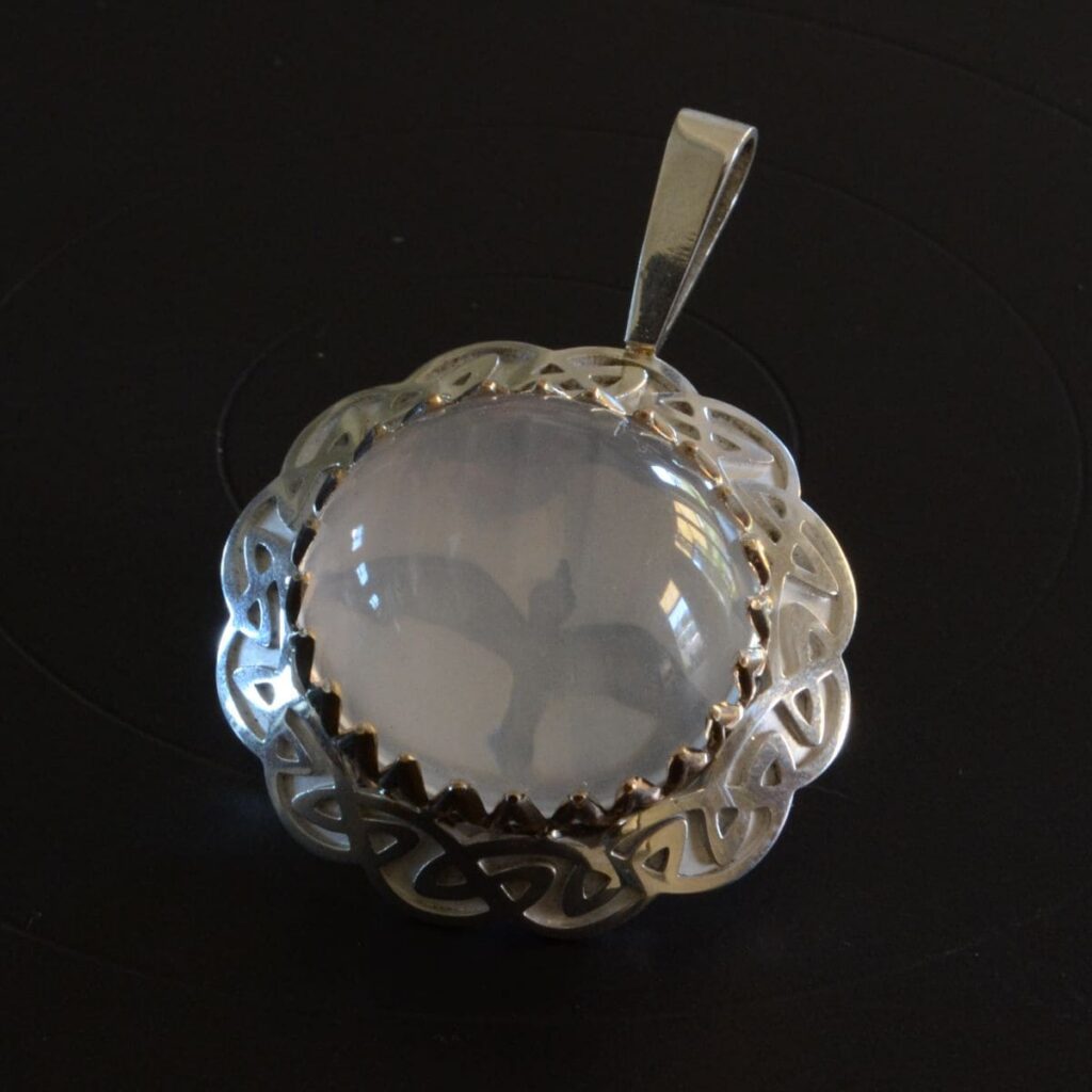 Handcrafted sterling silver Peace Pendant by Alice Walker Goldsmith